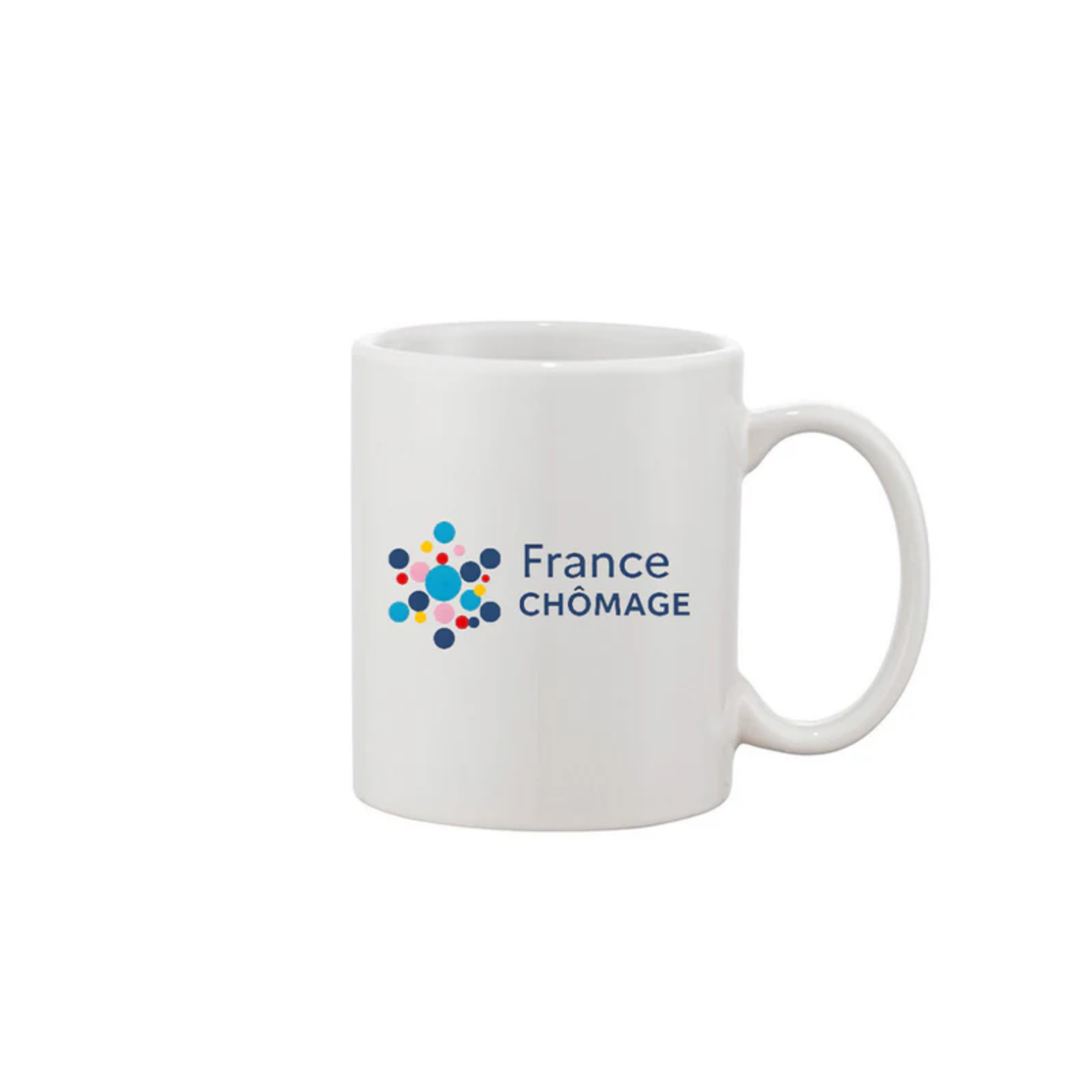 mug en céramique blanche france chomage