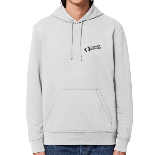 sweat logo front des consciences sur fond blanc