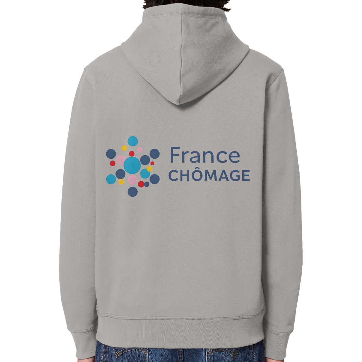 sweat detournement logo france travail sur fond gris