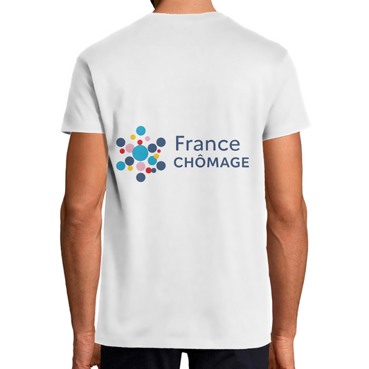 t-shirt blanc militant france chômage parodie France Travail
