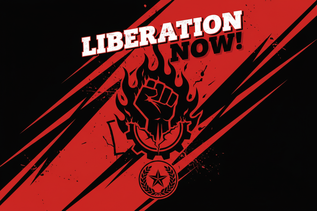 fond militant rouge et noir